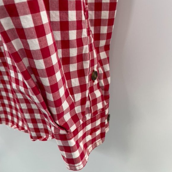 Carhartt Men's Checkered Long Sleeve Button Down Size Large L Red & White - Picture 4 of 7